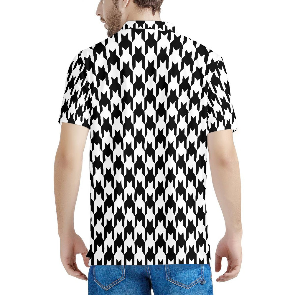 Two Tone Houndstooth Polo