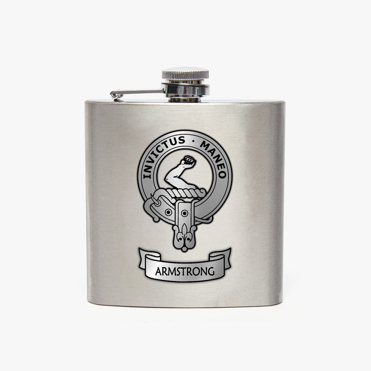 Clan Armstrong Crest 7oz Stainless Steel Hip Flask