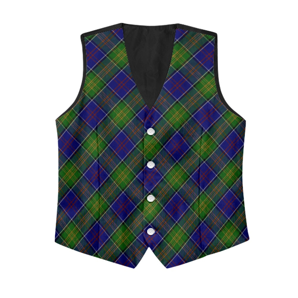 Clan Greene Tartan Bias Suit vest jacket