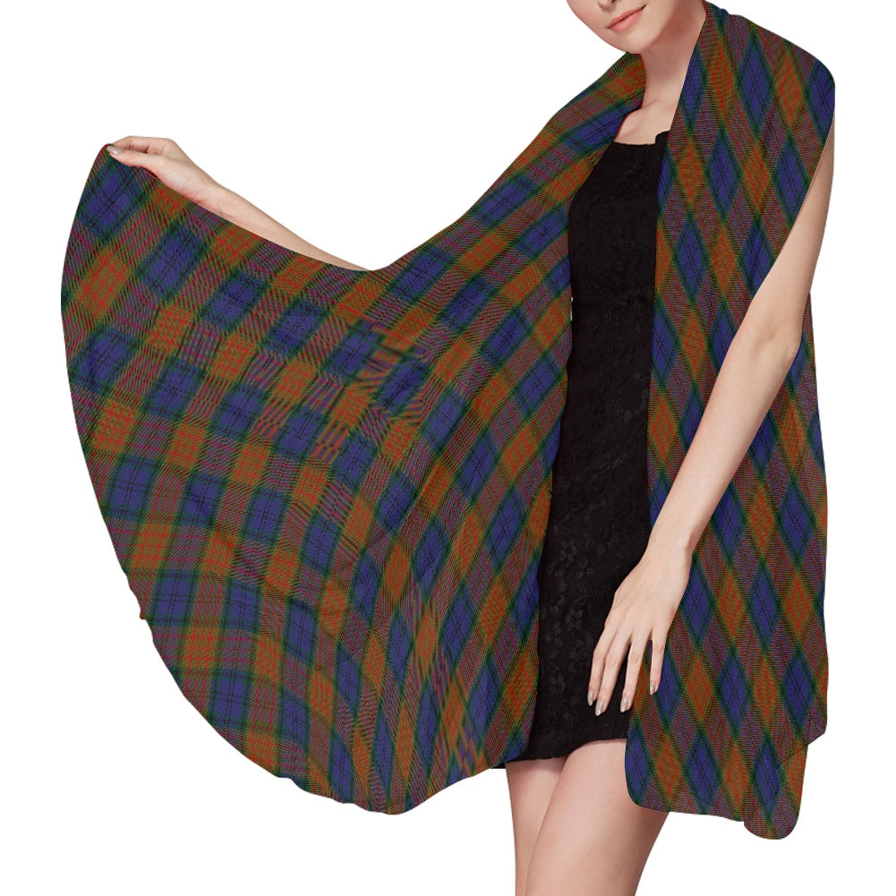 Irish County Longford Tartan Bias Chiffon Scarf