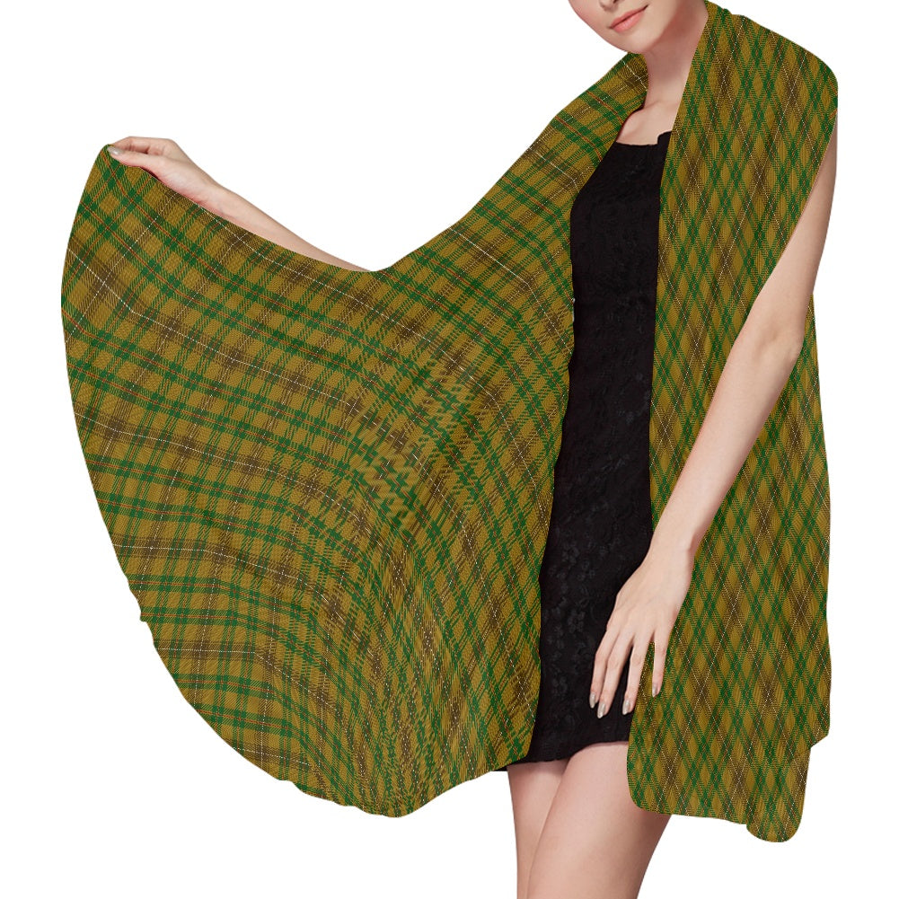 Irish Province Connaught Tartan Bias Chiffon Scarf