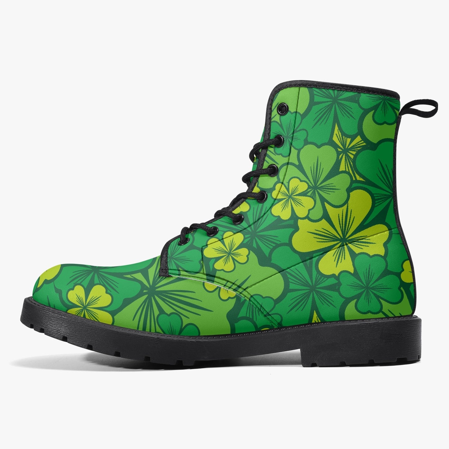 Irish Shamrock Leather Boots