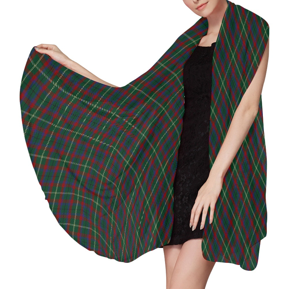 Irish County Mayo Tartan Bias Chiffon Scarf