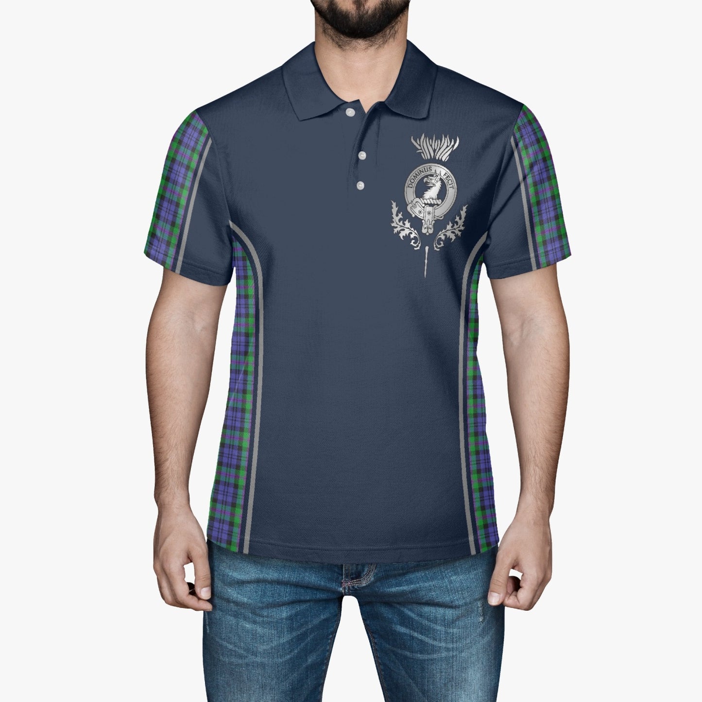 Clan Baird Crest & Tartan Polo Shirt