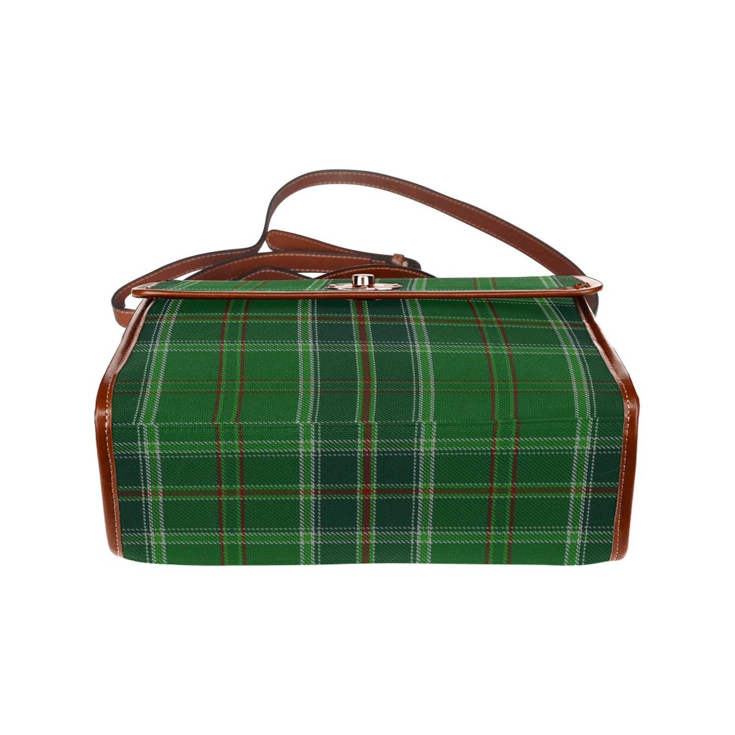 All Ireland Green Tartan Canvas Handbag