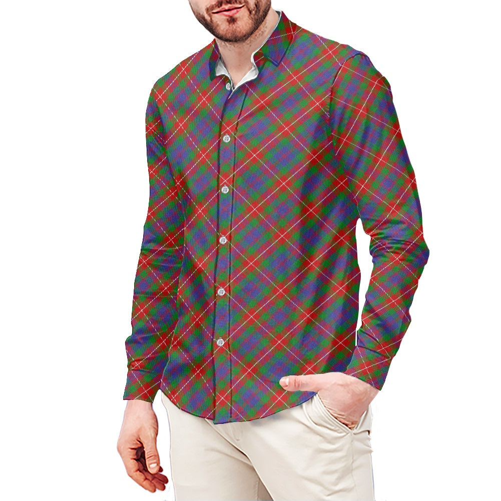 Clan Fraser of Lovat Tartan Men's long-sleeved shirt