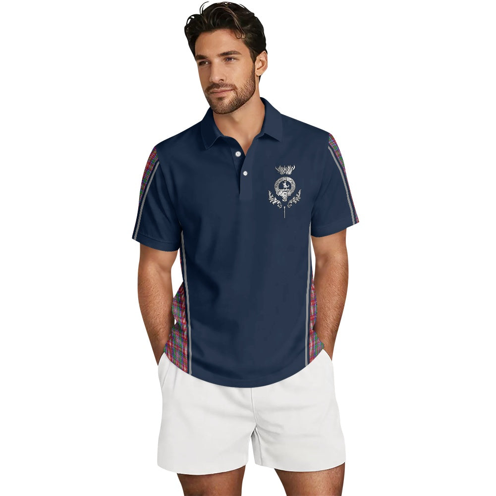 Clan MacIntosh Crest with Ritchie Tartan Polo