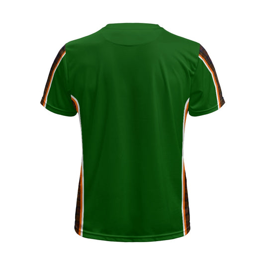Irish County Laois Tartan Strip Football Shirt