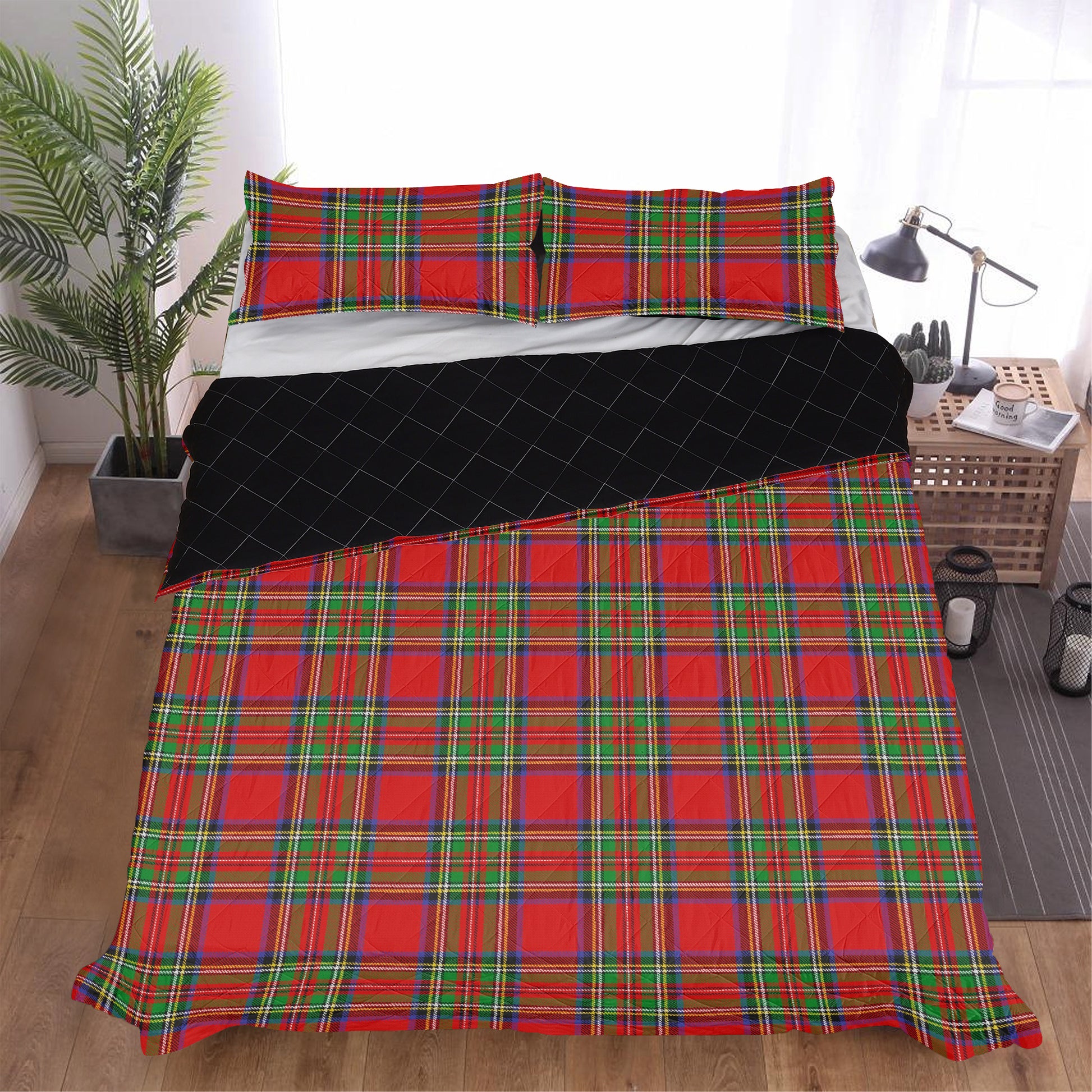 Clan Stewart Tartan Quilt Bed Sets