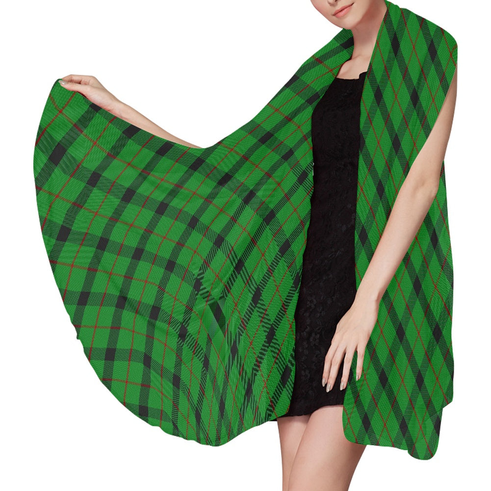 Clan Kincaid Tartan Bias Chiffon Scarf