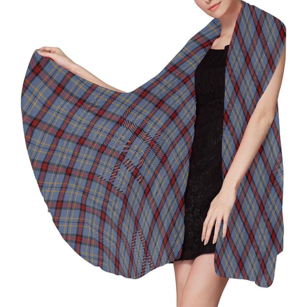 Clan Perkins Tartan Bias Chiffon Scarf