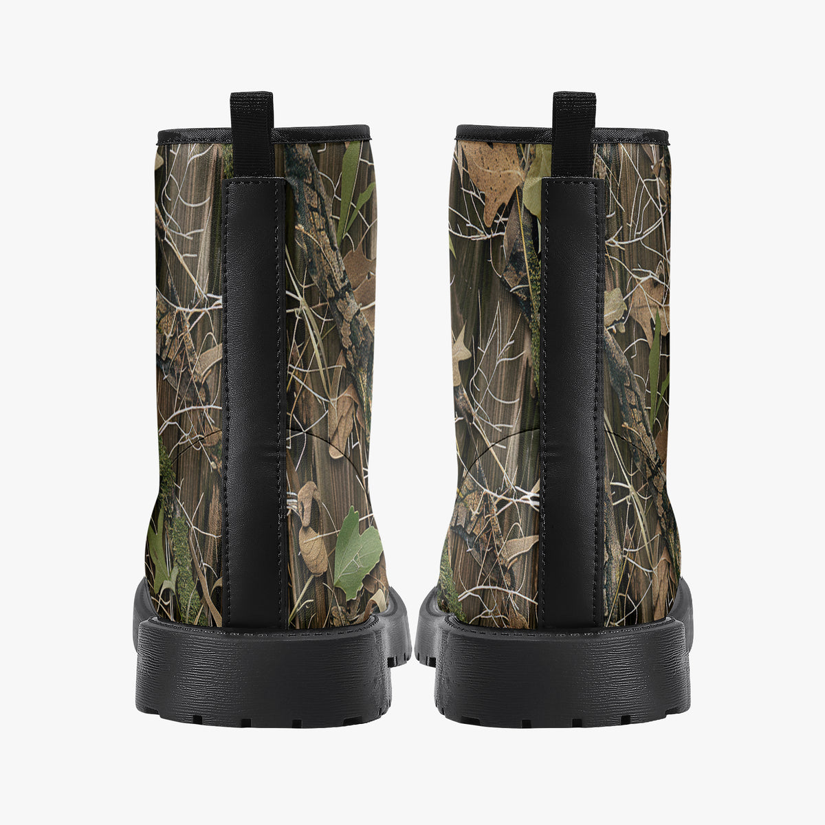 Leaf & Bark Scatter - Hunting Camouflage - PU Leather Boots