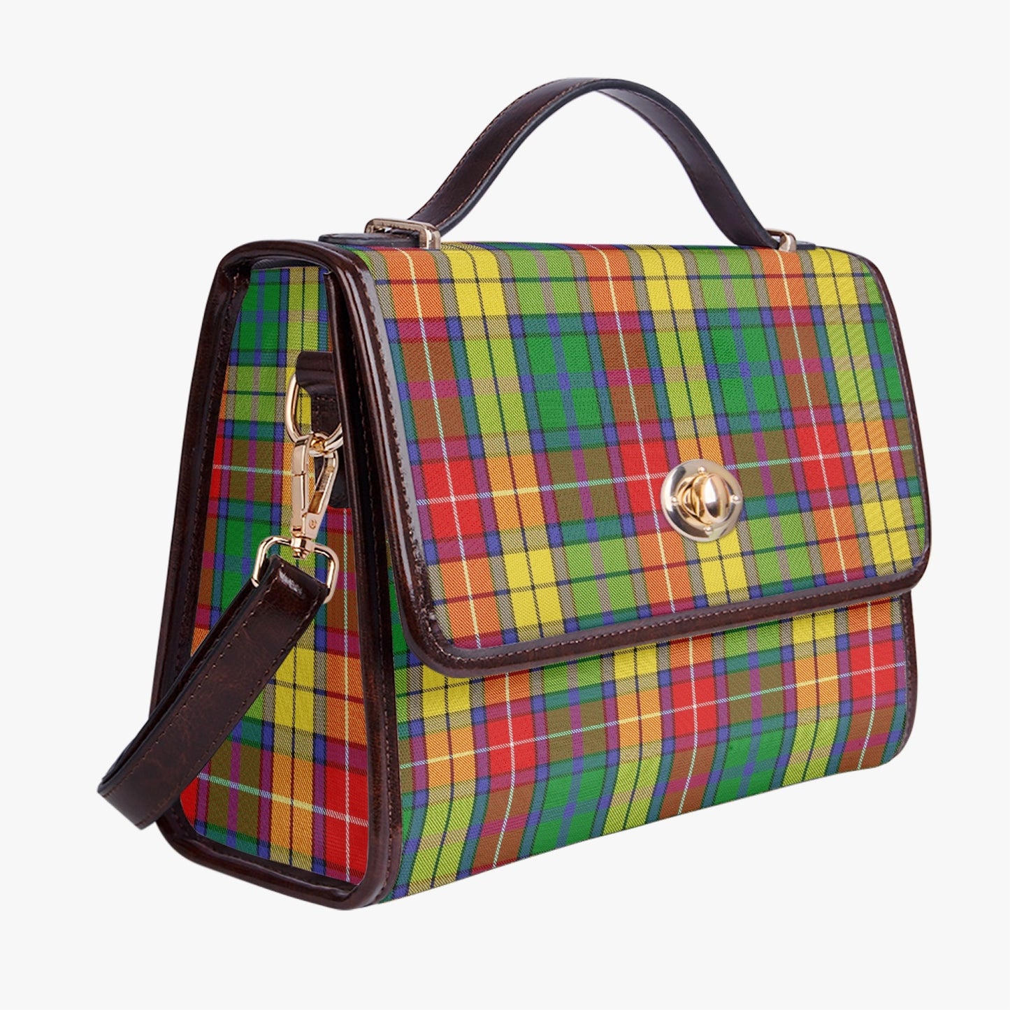 Clan Buchanan Leather Flap Satchel Bag