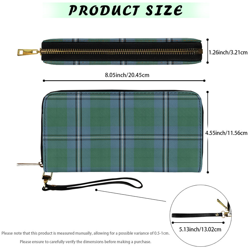 Clan Irvine of Drum Tartan Faux PU Leather clutch bag