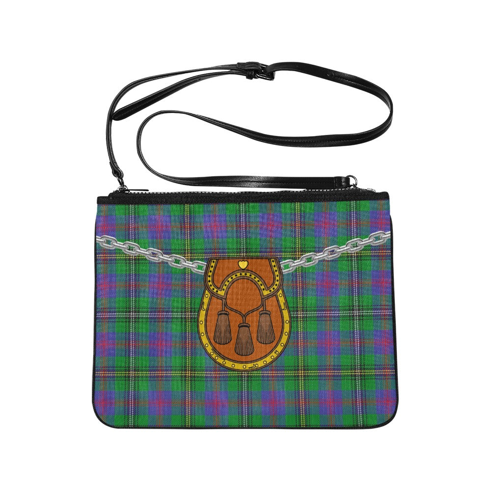 Clan Wood Tartan Kilt Clutch Bag