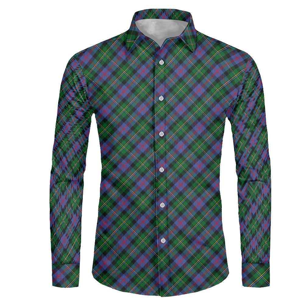 Clan Malcolm Tartan long-sleeved shirt
