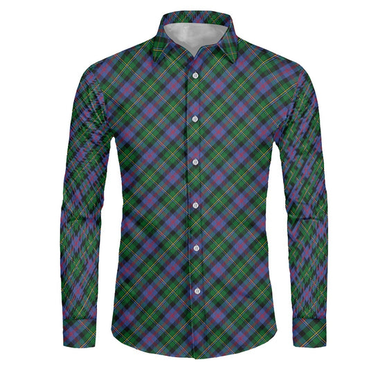 Clan Malcolm Tartan long-sleeved shirt