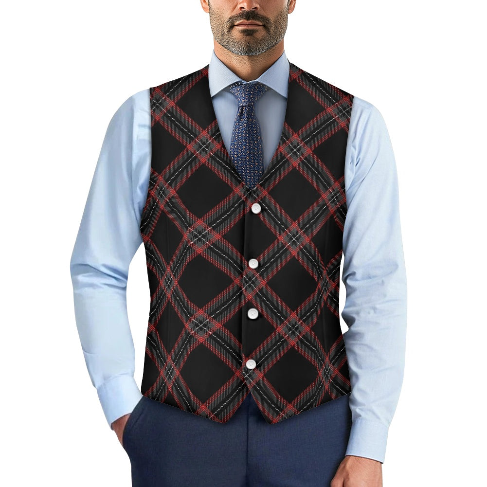 Witches of Scotland Tartan Bias Suit vest jacket