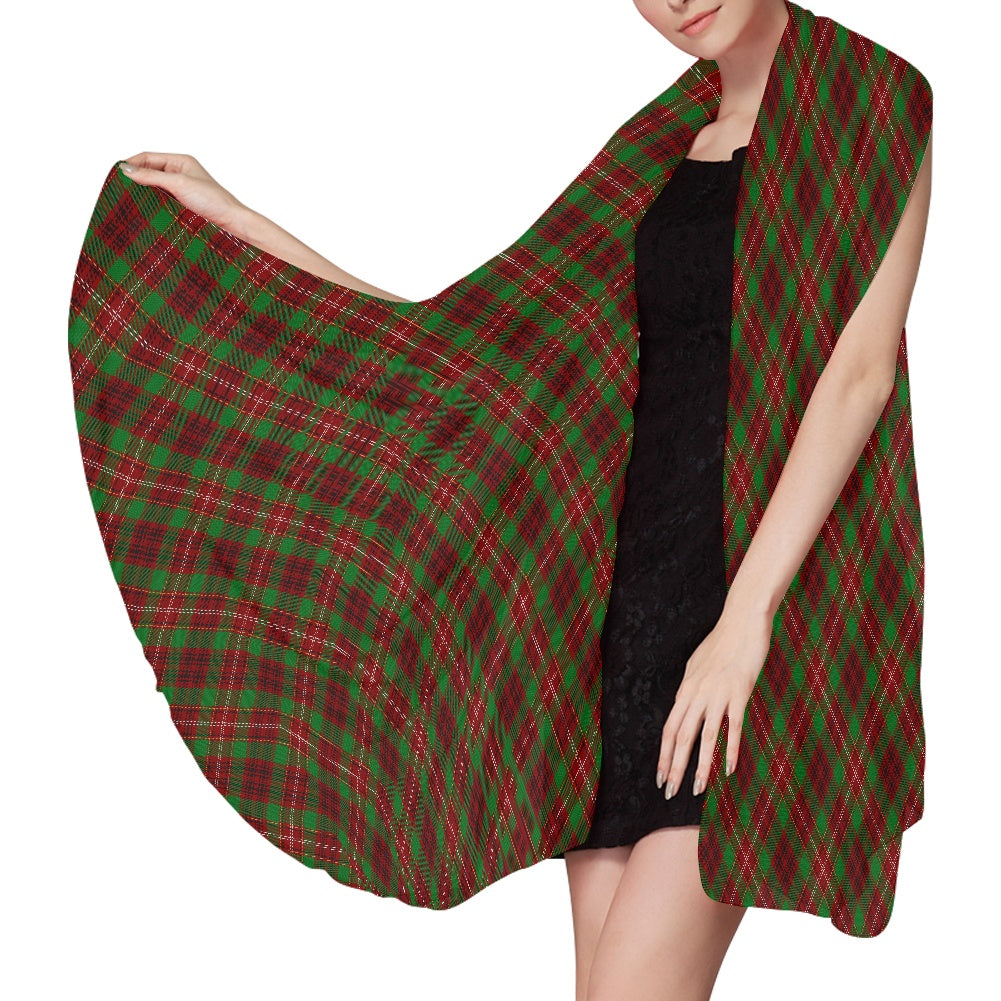 Clan Ainslie Tartan Bias Chiffon Scarf