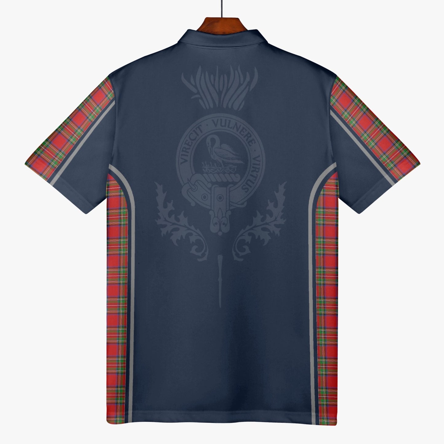 Clan Stewart Crest & Tartan Polo Shirt