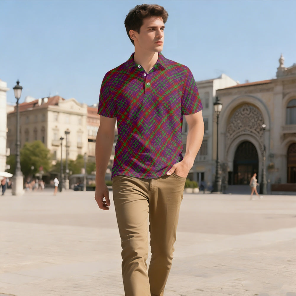 Clan Fiddes Tartan Bias Polo