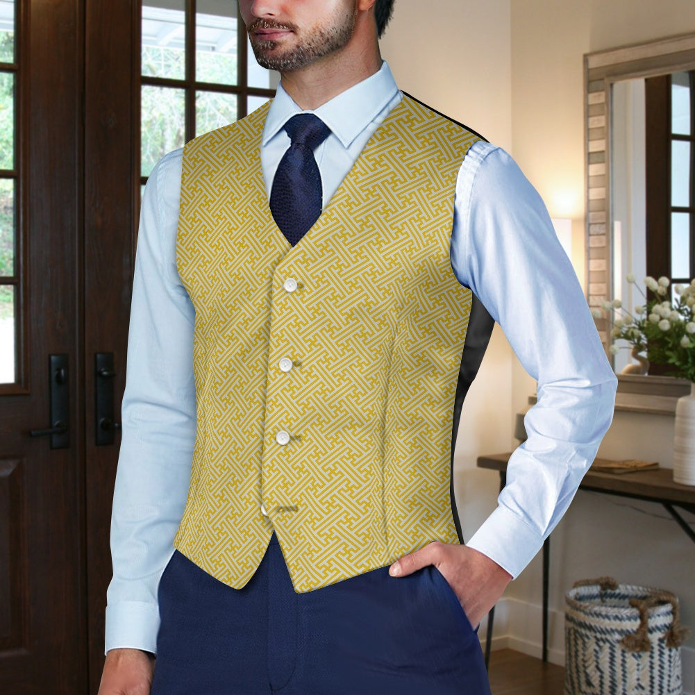 Wagara - Sayagata Gold Suit vest jacket