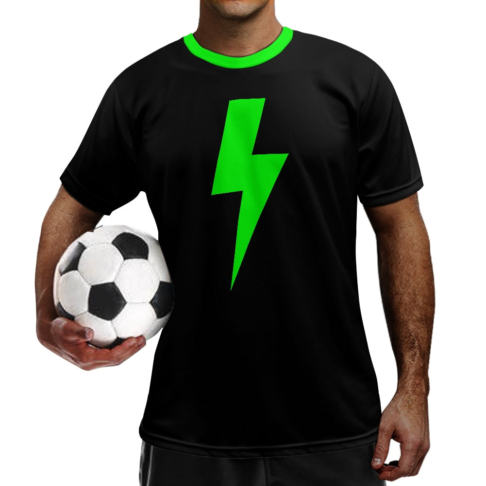 Lightning Bolt - Green - Football Shirt