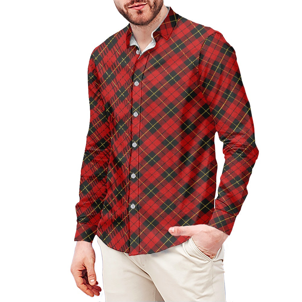 Clan Wallace Tartan Men's long-sleeved shirt