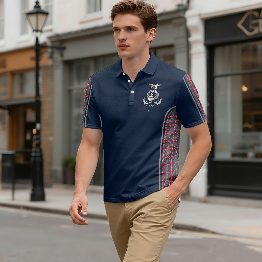 Clan MacIntosh Crest with Ritchie Tartan Polo