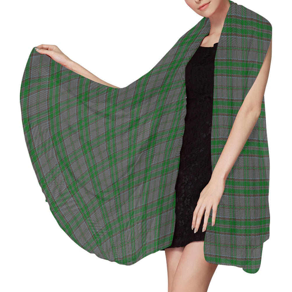 Irish County Wicklow Tartan Chiffon Scarf