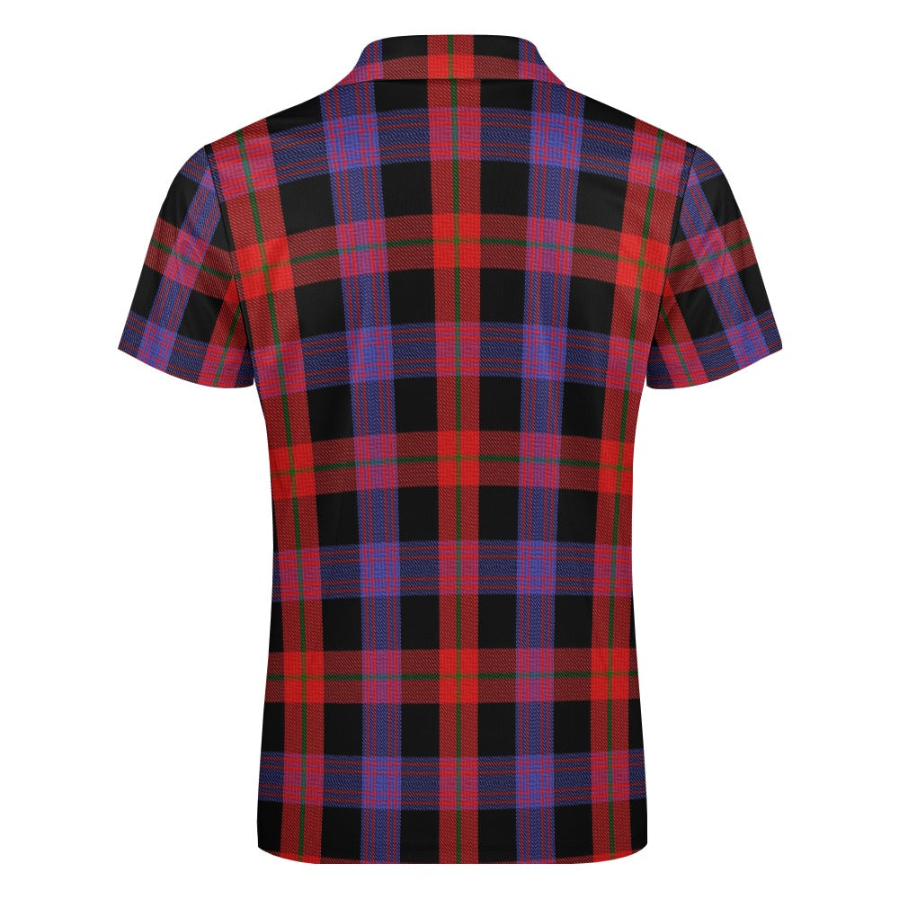 Clan Brown Tartan Short sleeve polo shirt