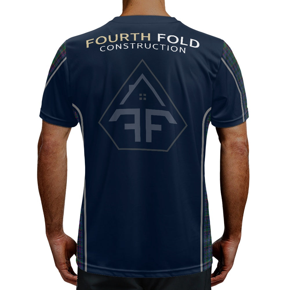 2. Fourth Fold Tartan Strip - Logo & Text (watermark on back)