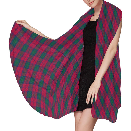 Clan Lindsay Tartan Bias Chiffon Scarf