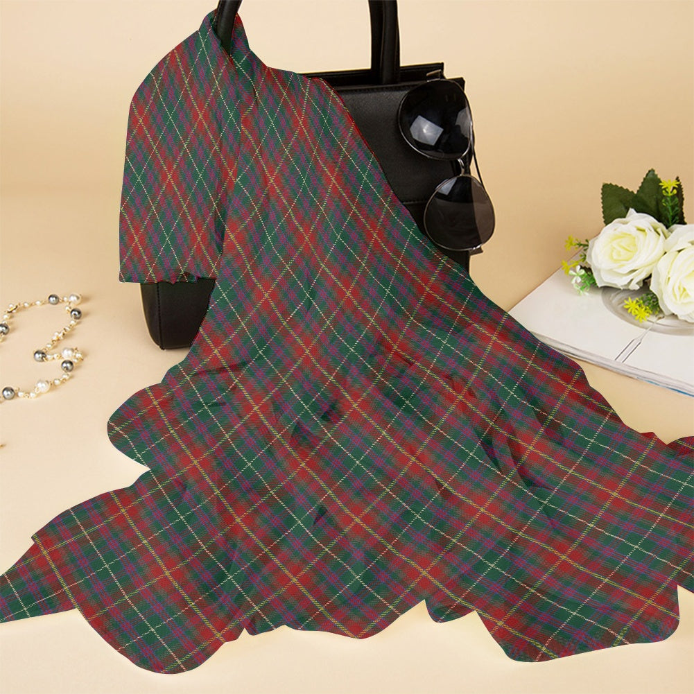 Irish County Meath Tartan Bias Chiffon Scarf