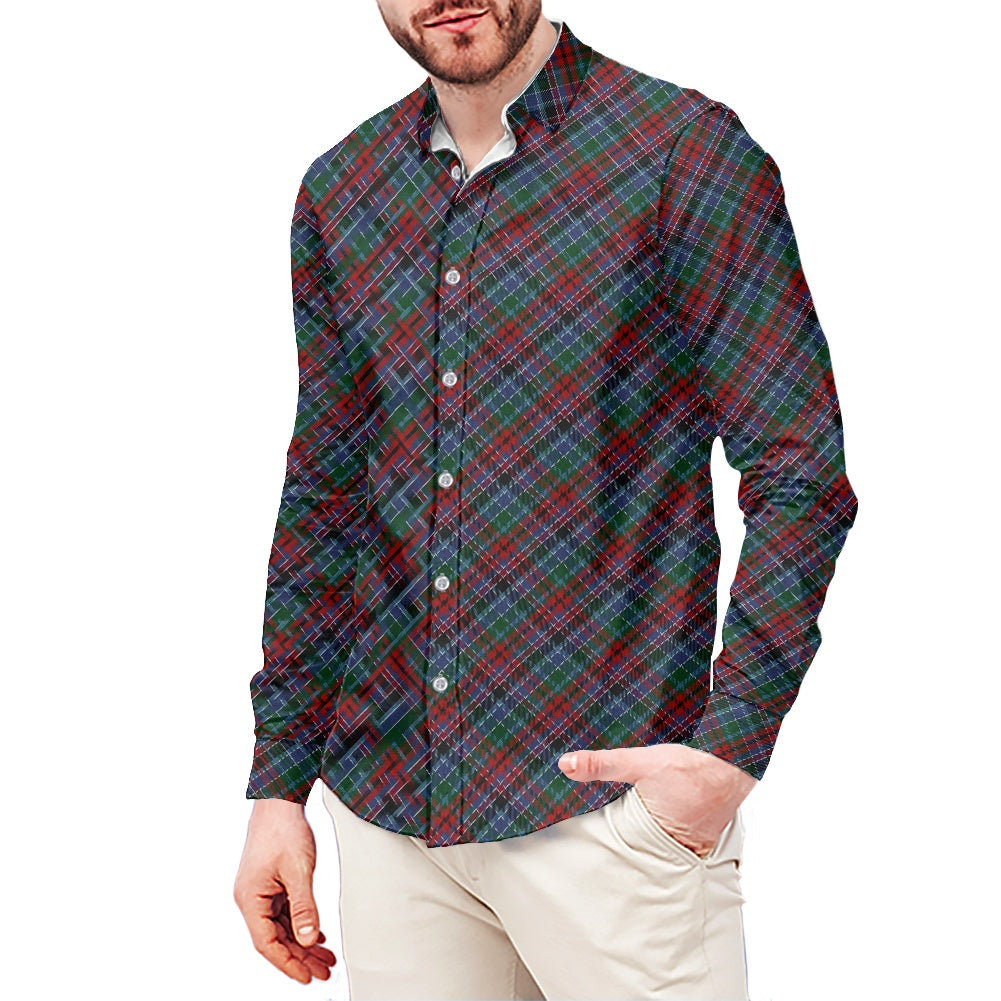 Clan Gordon Red Tartan Men's long-sleeved shirt