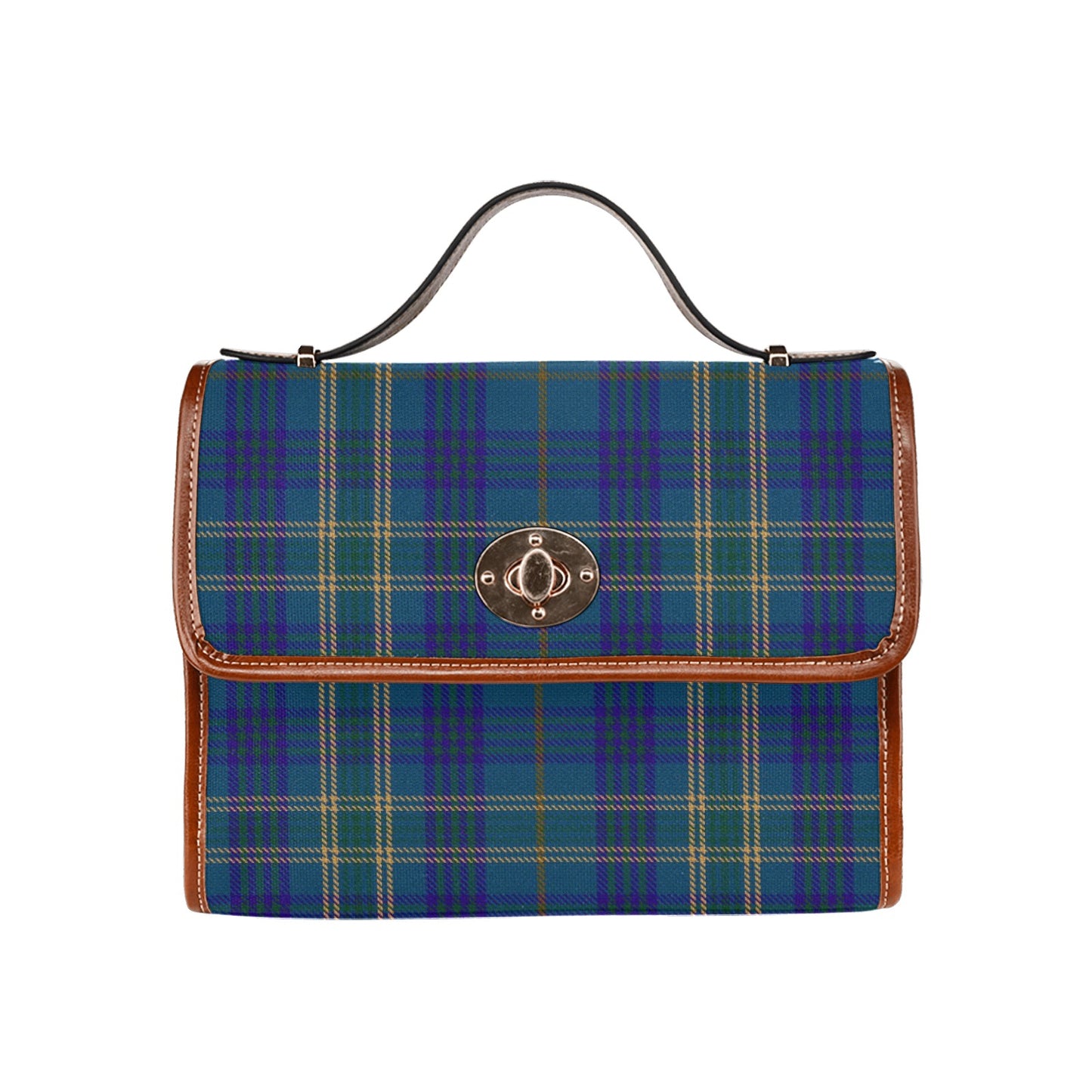 Irish County Fermanagh Tartan Canvas Handbag