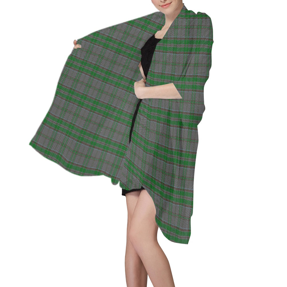 Irish County Wicklow Tartan Chiffon Scarf