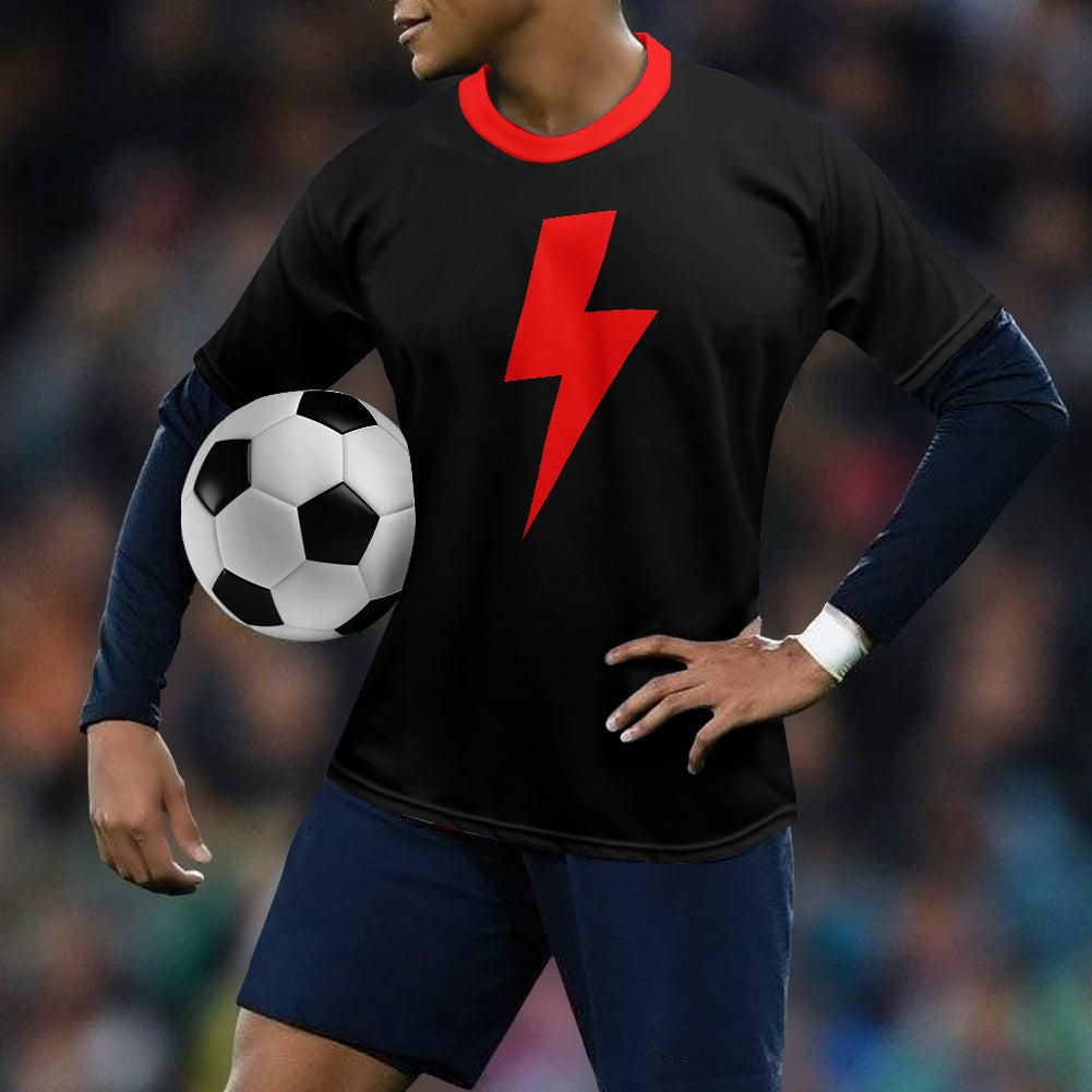 Lightning Bolt - Red - Football Shirt