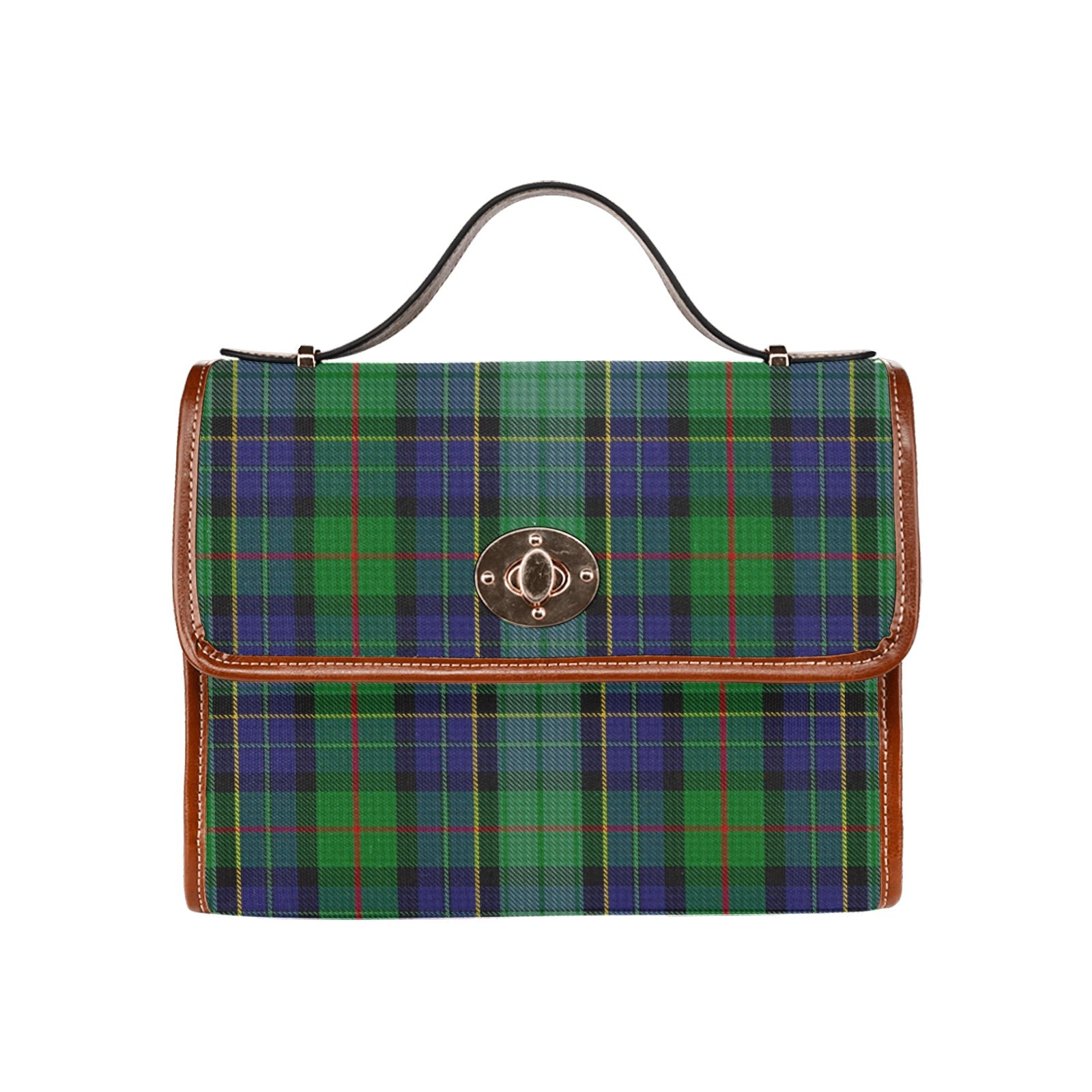 Irish County Leinster Tartan Canvas Handbag