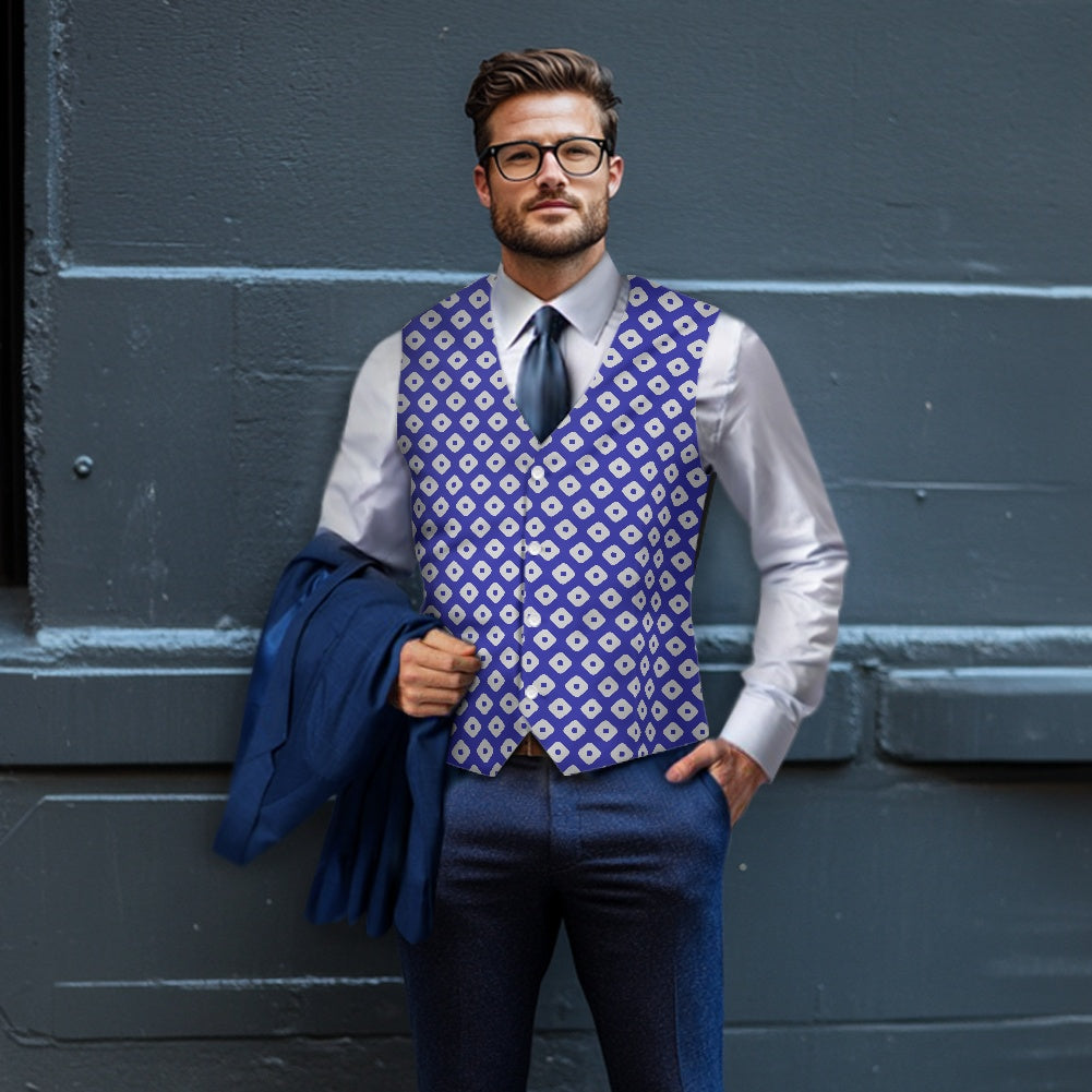 Wagara - Kanoko Blue Suit vest jacket
