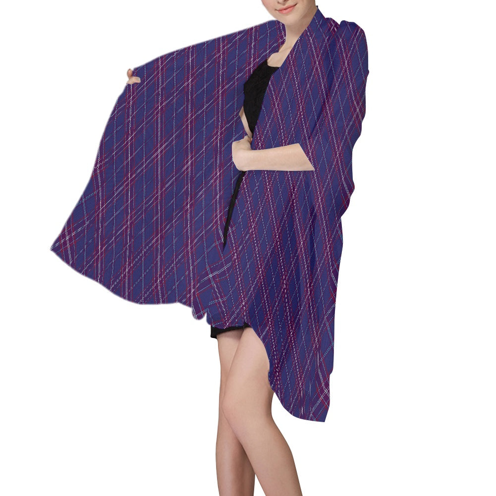 Pride of Fife Tartan Bias Chiffon Scarf