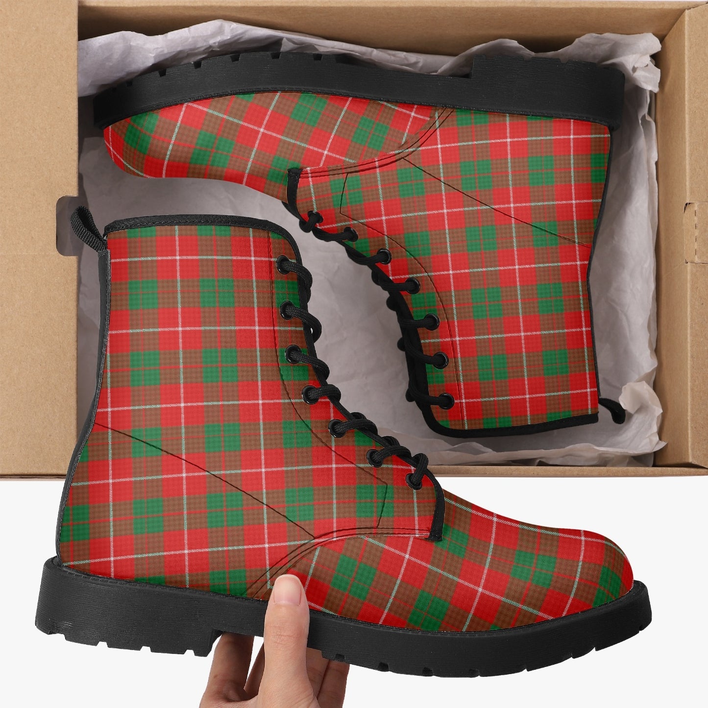 Clan MacKinnon Tartan Leather Boots