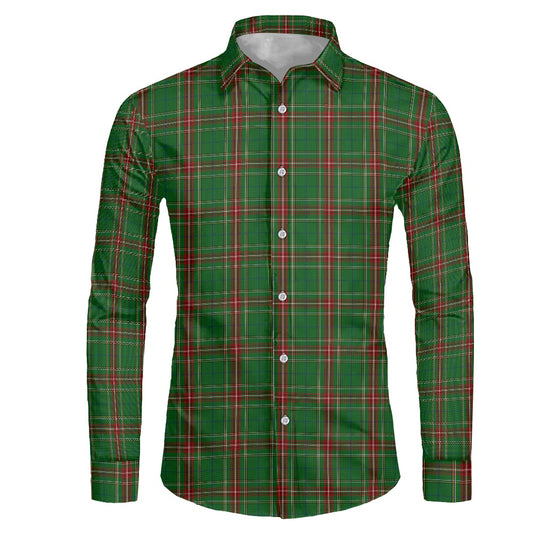 Clan Steel Tartan Men's long-sleeved shirts