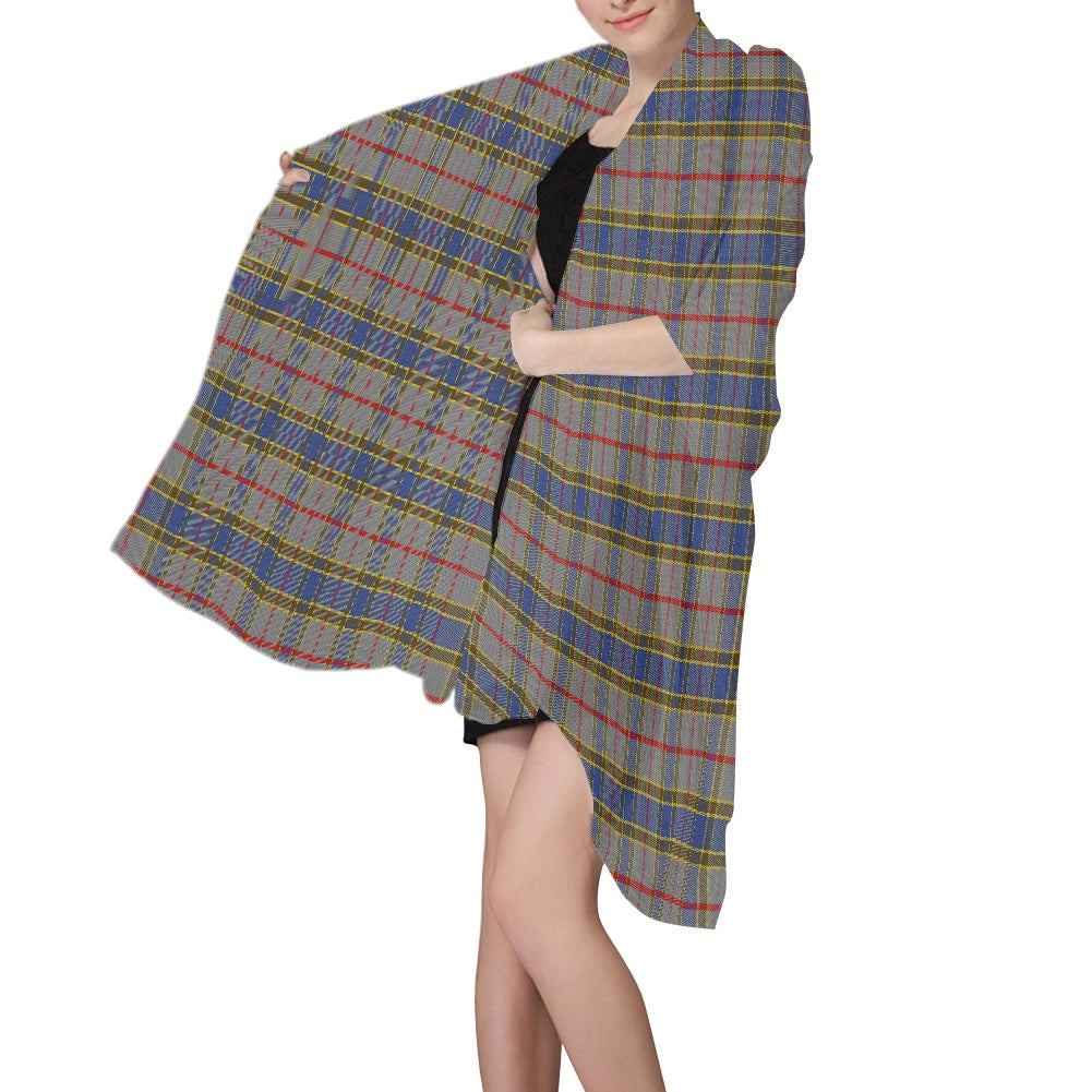 Clan Balfour Tartan Chiffon Scarf