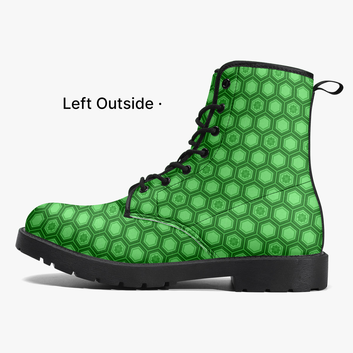 Japanese Wagara - Kikko Green - PU Leather Boots