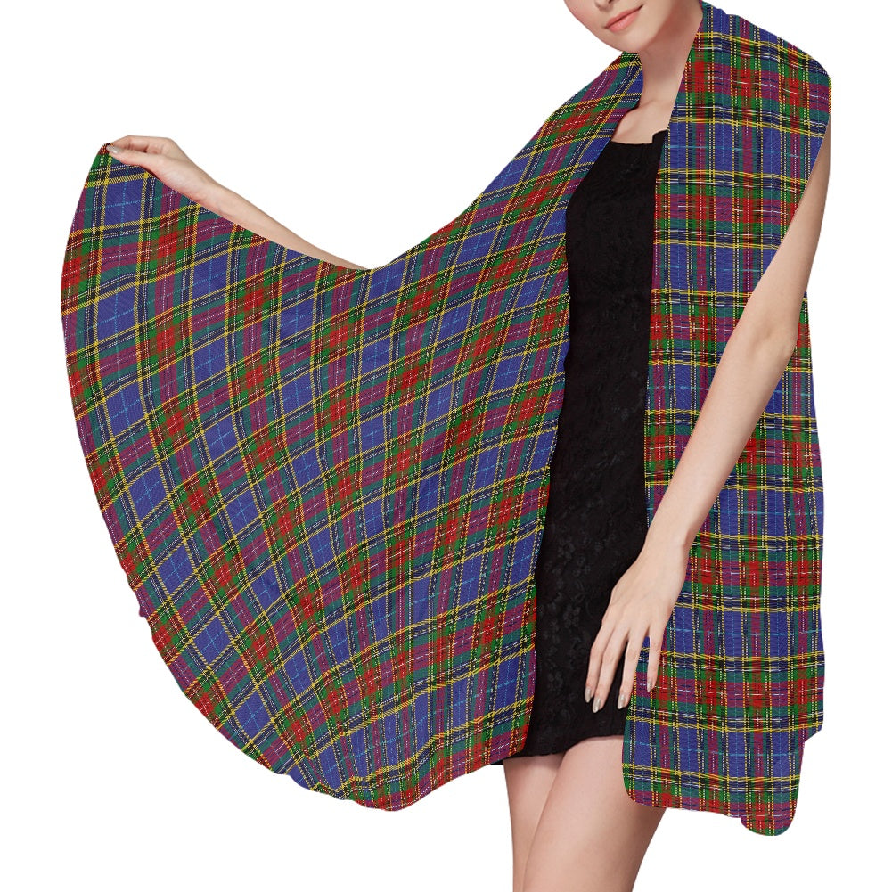 Clan Bethune Tartan Chiffon Scarf