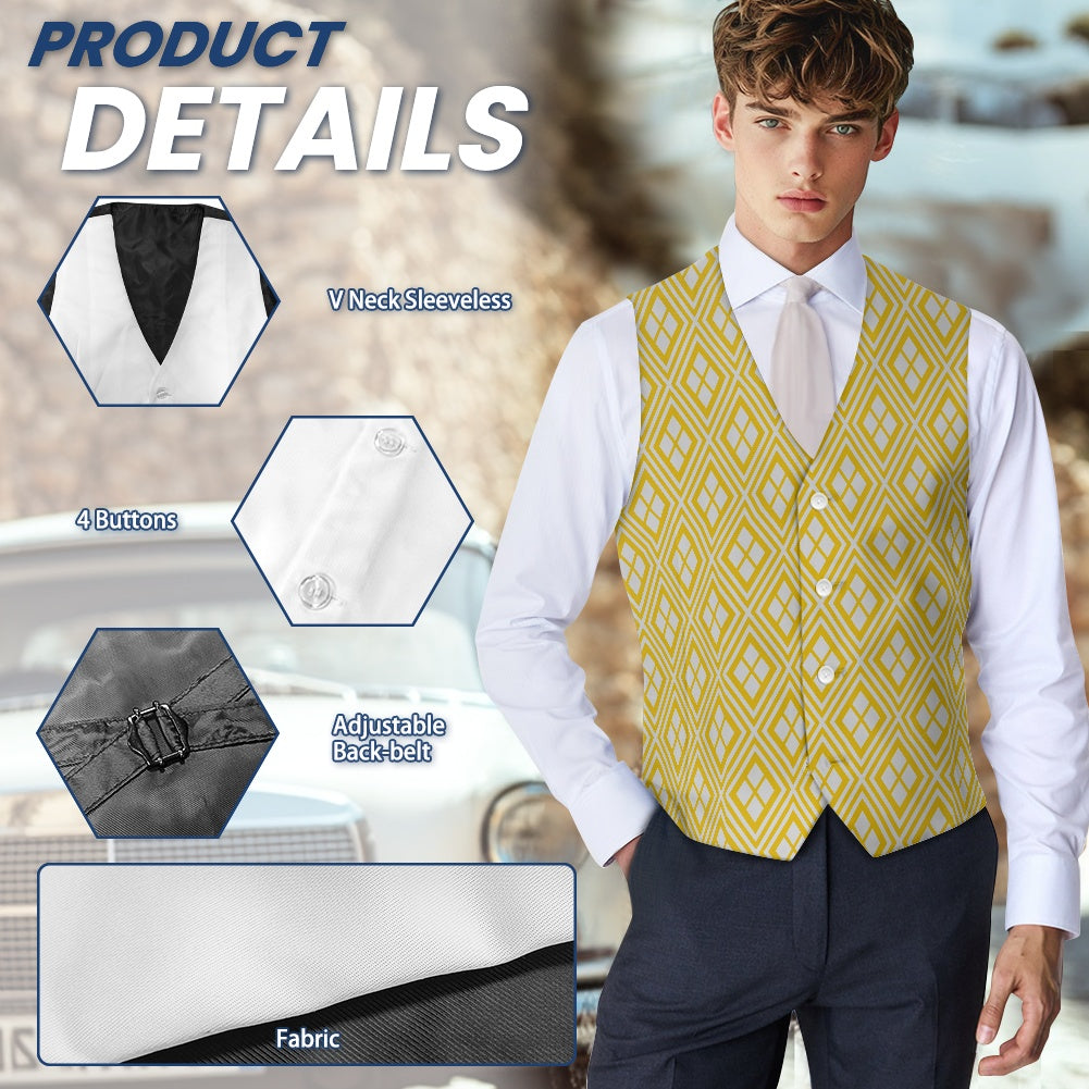 Wagara - Hishi Gold/Silver Suit vest jacket