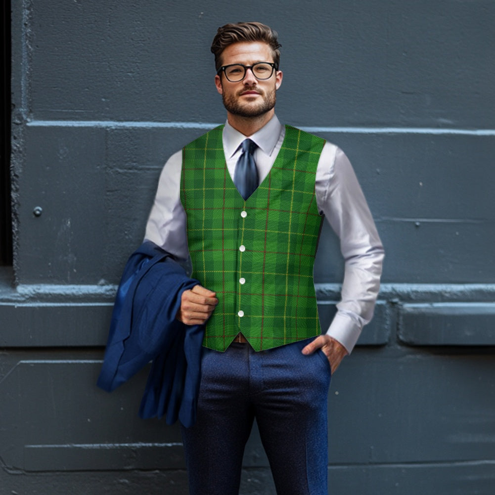 Galloway District Green Tartan Suit vest jacket