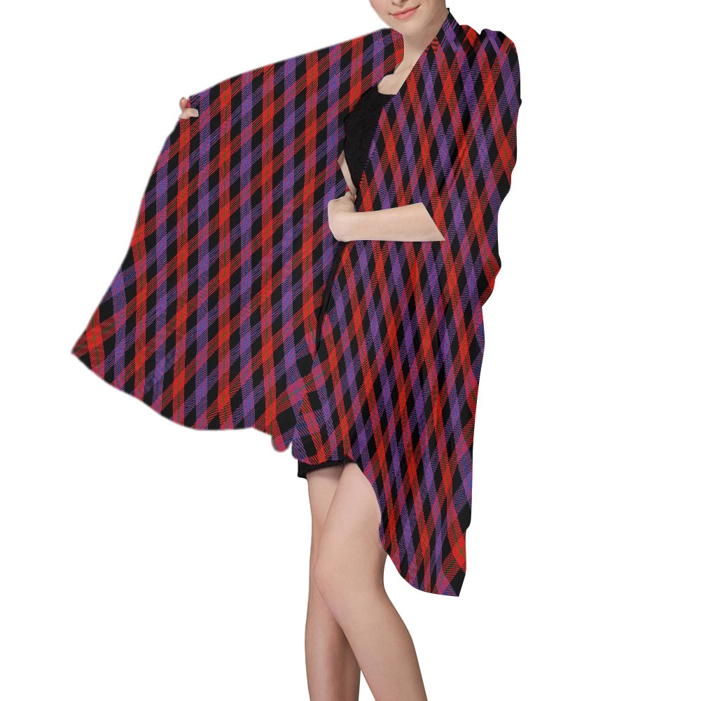 Clan Brown Tartan Bias Chiffon Scarf