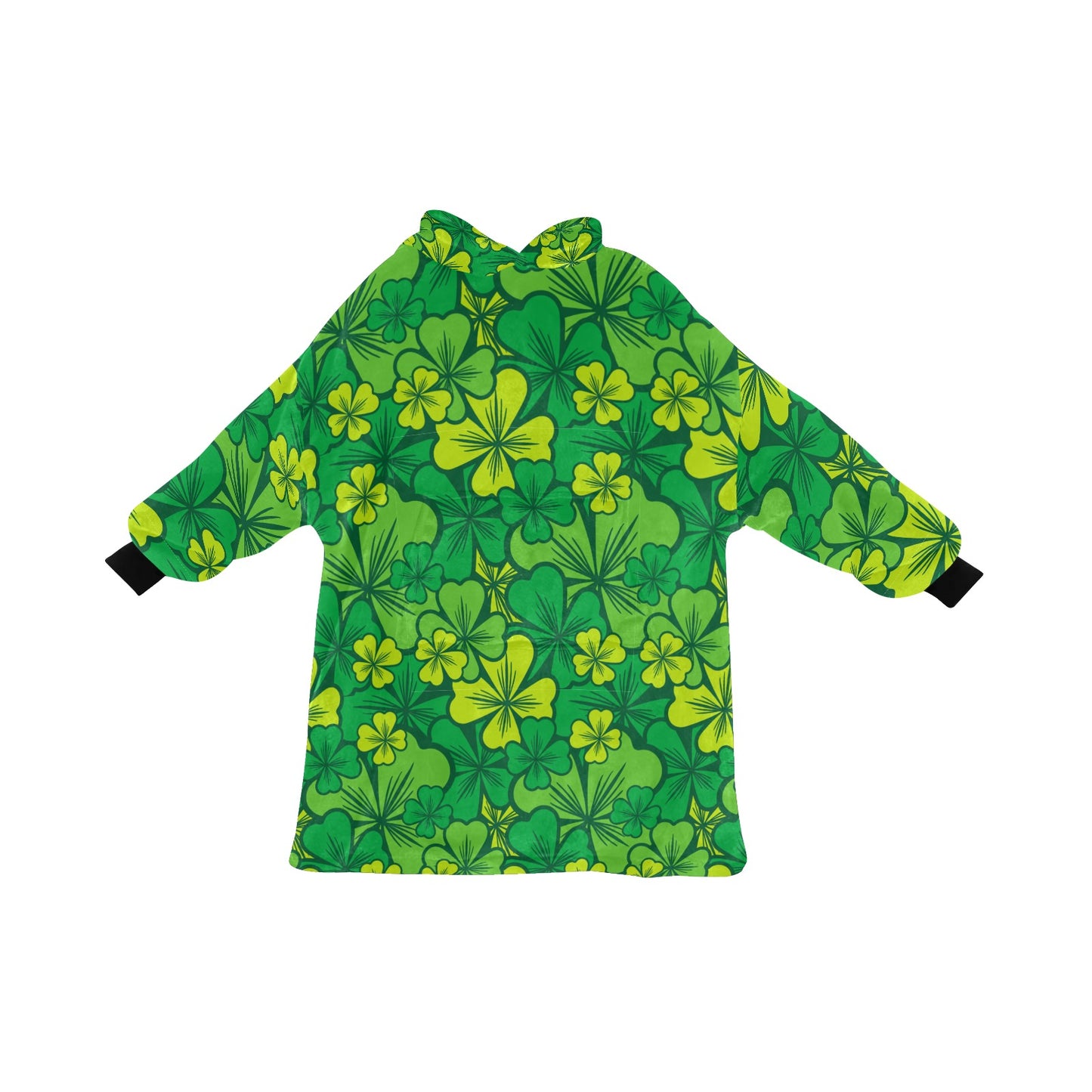 Irish Shamrock Blanket Hoodie for Men